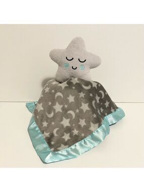 Parents Choice Star Lovey Gray Silver Blue Baby Security Blanket Walmart Cuddle